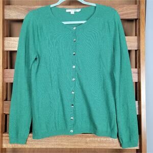 Boden Kelly Green Cashmere Blend Cardigan Sz 8